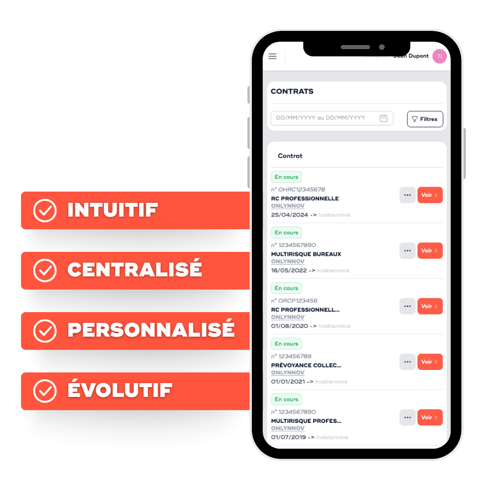espace client sur téléphone