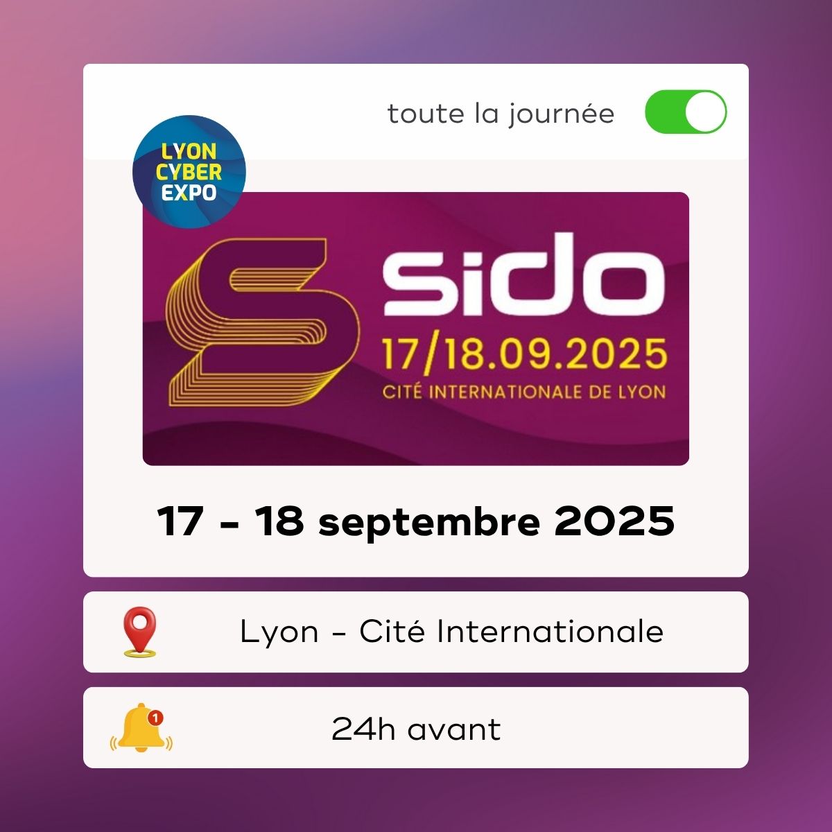 SIDO et Lyon Cyber Expo 2025